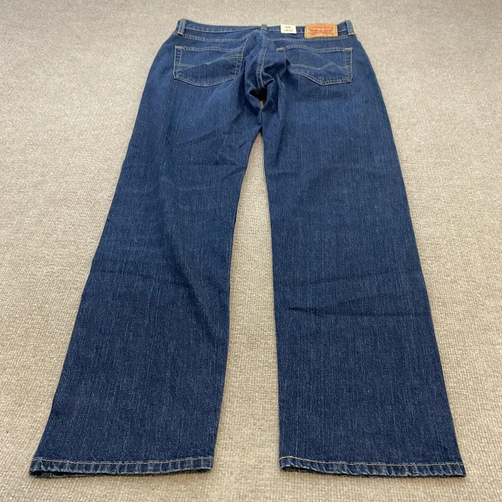 Levis 505 Jeans Mens 34x32 Blue Medium Wash Regular Straight Stretch Denim Pants